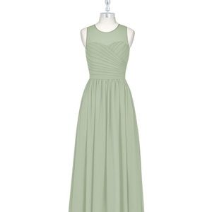 Azazie dusty sage bridesmaids dress